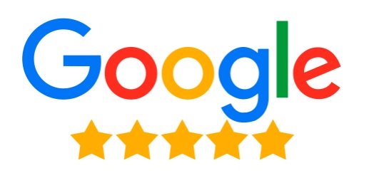 The Google logo in its standard colors followed by five golden star icons aligned horizontally below it, representing Toronto Restoration.